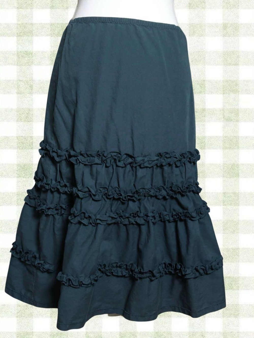 Ruffled Tiered Midi Skirt